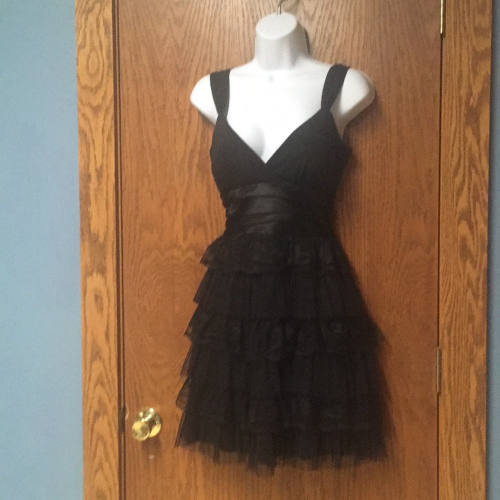 Lacey Black Formal Mini Dress - Picture 3 of 7